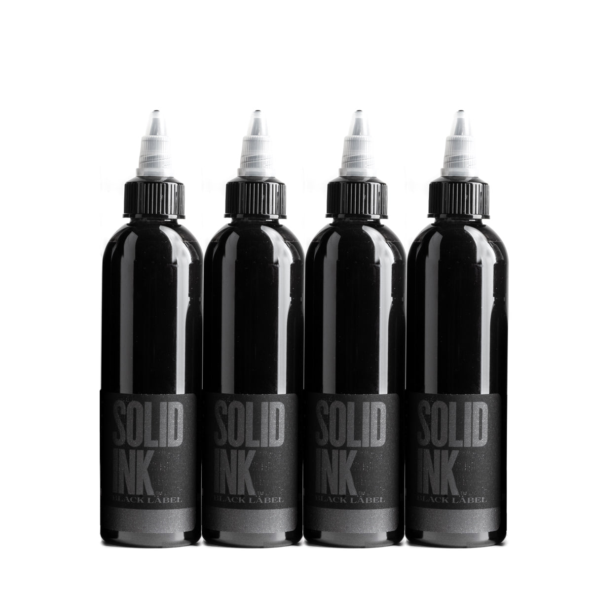 Solid Ink Black Label Grey Wash Tattoo Ink Set 4 Colors 4oz bulk bottles