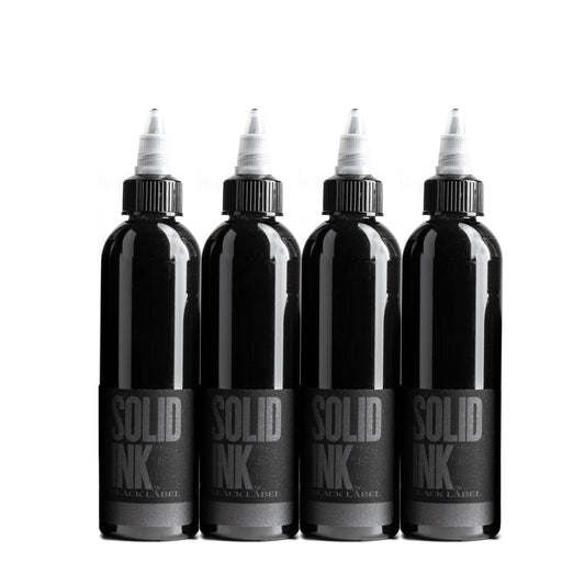 Set Black Label Grey Wash - 4 Shades - 1oz - Solid Ink