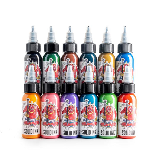 Set Horitomo - 12 colour - 1oz - Solid Ink – Professional Tattoo Ink by Solid Ink